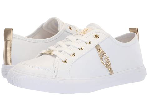 fake white guess shoes|guess shoes white and gold.